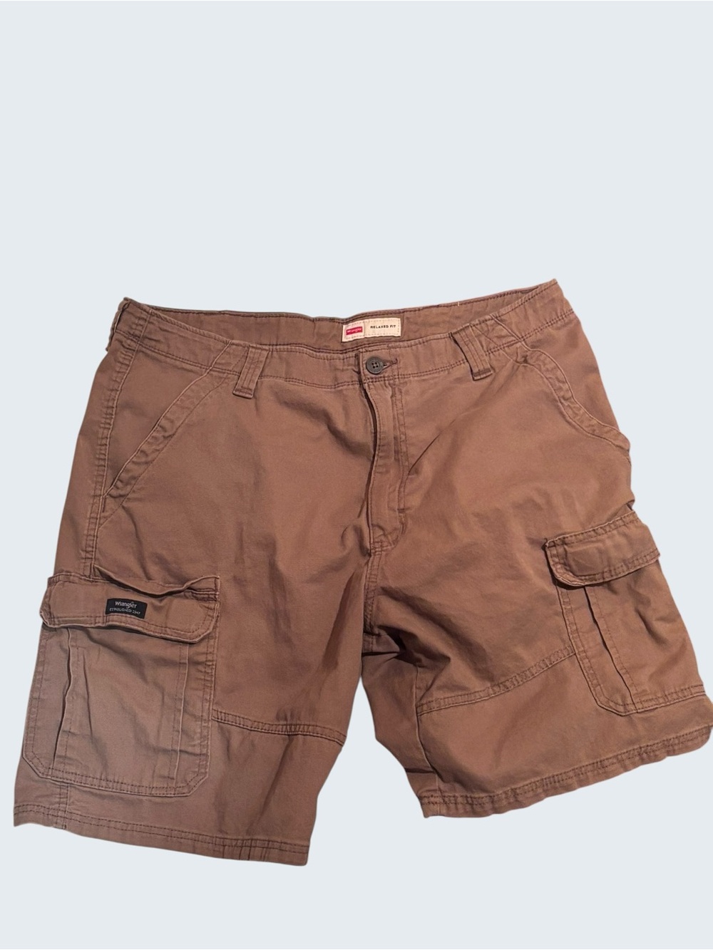 Wrangler Men's Brown Cargo Shorts with Utility Pockets
